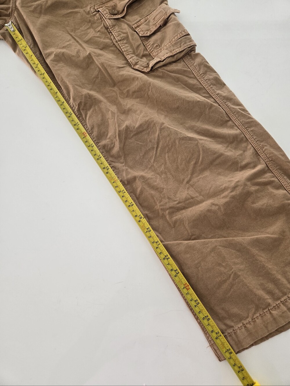 American Eagle Outfitters Brown Canvas Stretch Baggy Jogger Cargo Pants Straight - Picture 12 of 14